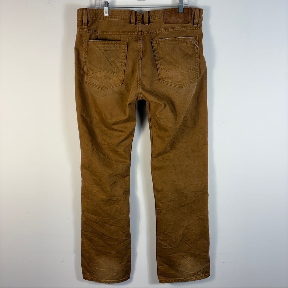 ❤️ Cult of Individuality Brown Jeans with Paint Splat Black Details 38 - Picture 2 of 12
